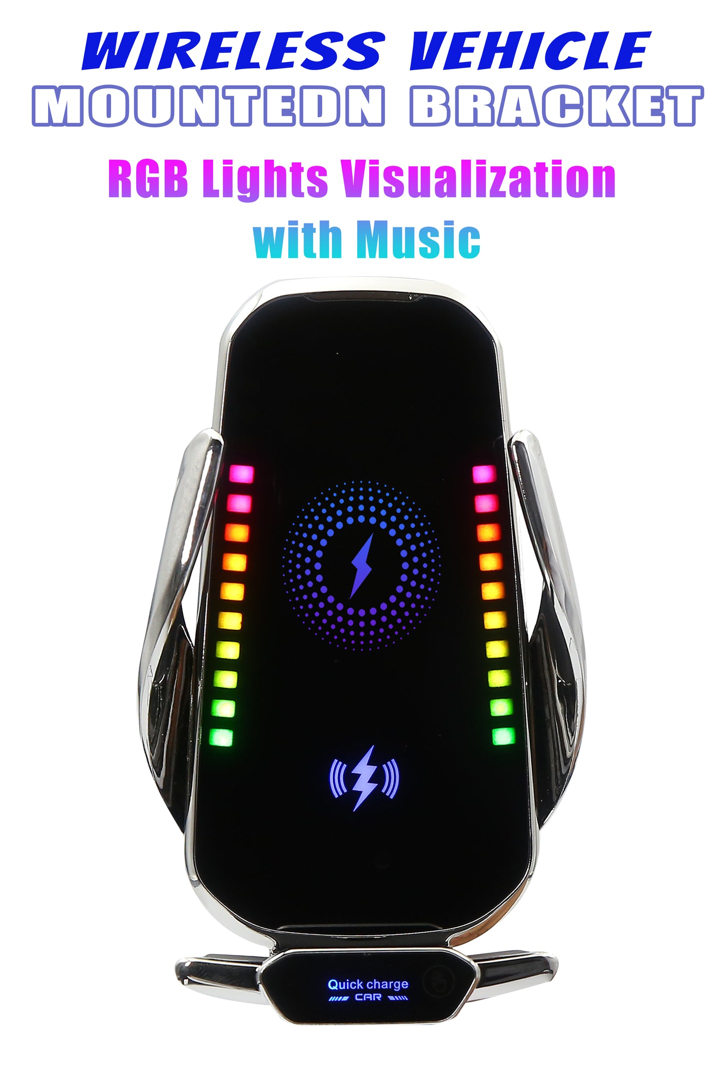 15W Auto-Clamping Wireless Car Charger – Fast Charging Vent Mount Phone Holder