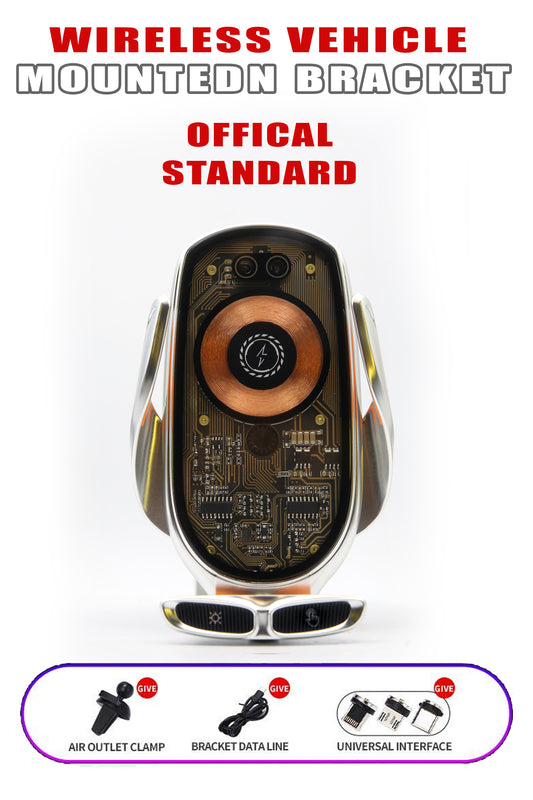 v6 66W Magnetic Fast Wireless Car Charger – Transparent Air Vent Phone Mount